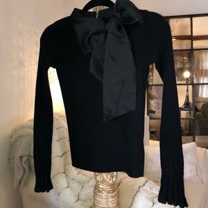 ChicWish Black Bow top